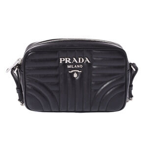 Prada Diagram Black Calfskin Shoulder Bag